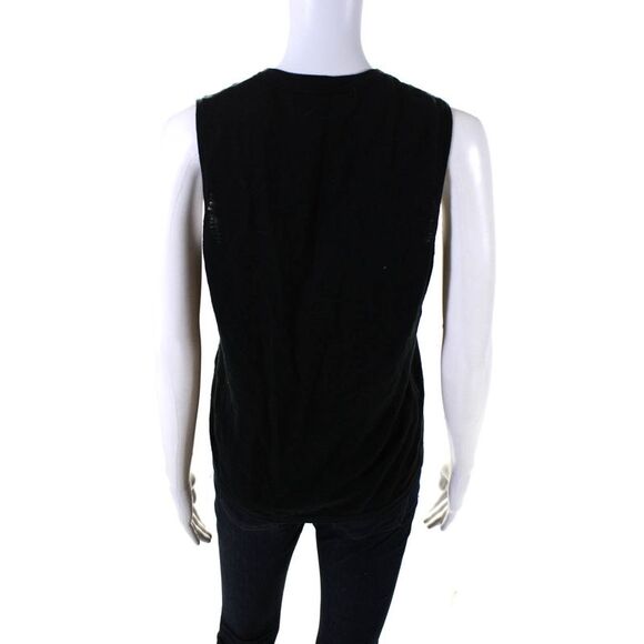 Rocky Barnes Womens Cotton V-Neck Sleeveless Pullover Tank Top Black Size XS - Picture 3 of 6